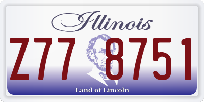 IL license plate Z778751
