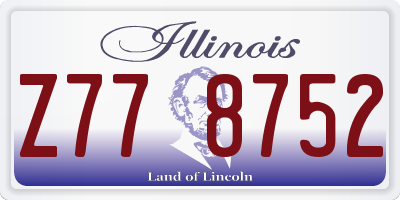 IL license plate Z778752