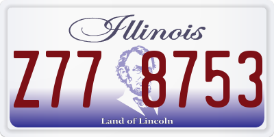 IL license plate Z778753