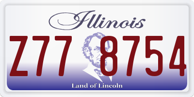 IL license plate Z778754
