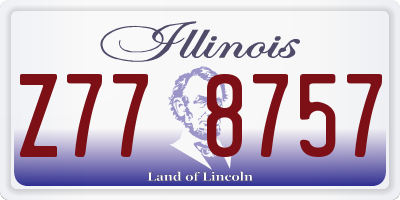 IL license plate Z778757