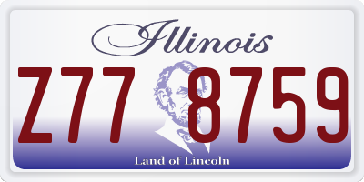 IL license plate Z778759