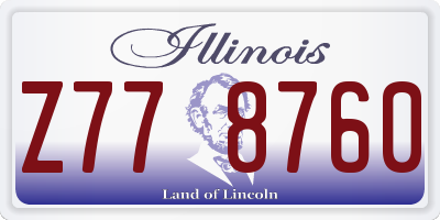 IL license plate Z778760