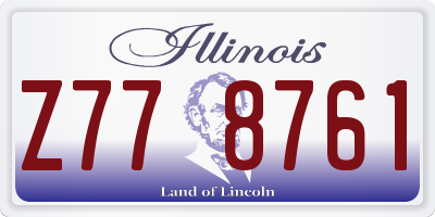IL license plate Z778761