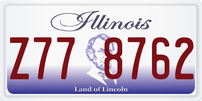 IL license plate Z778762