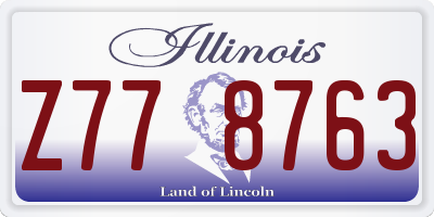 IL license plate Z778763