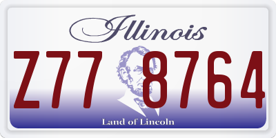IL license plate Z778764