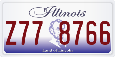 IL license plate Z778766
