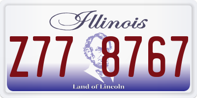 IL license plate Z778767
