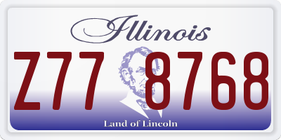 IL license plate Z778768