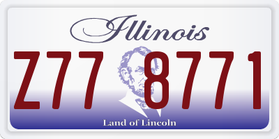 IL license plate Z778771