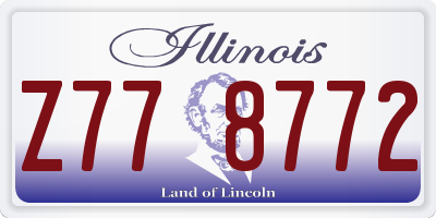 IL license plate Z778772