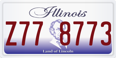 IL license plate Z778773