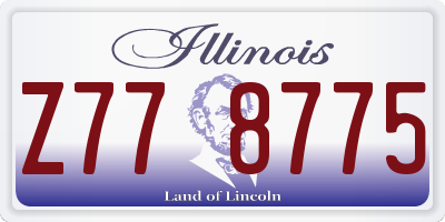 IL license plate Z778775