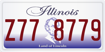 IL license plate Z778779