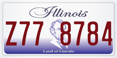 IL license plate Z778784