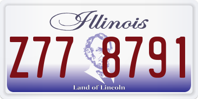 IL license plate Z778791