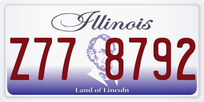 IL license plate Z778792