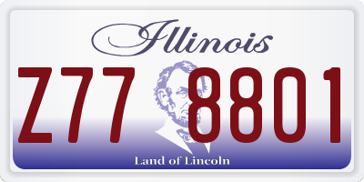 IL license plate Z778801
