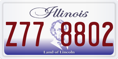 IL license plate Z778802