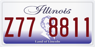 IL license plate Z778811