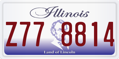 IL license plate Z778814