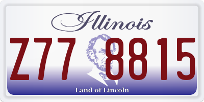 IL license plate Z778815