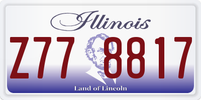 IL license plate Z778817