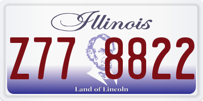 IL license plate Z778822