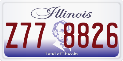 IL license plate Z778826