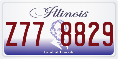 IL license plate Z778829
