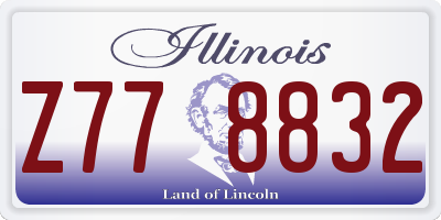 IL license plate Z778832