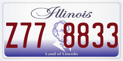 IL license plate Z778833