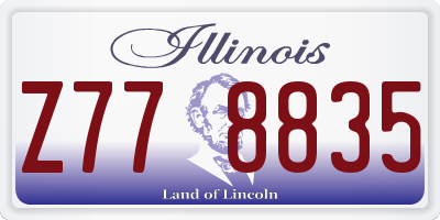 IL license plate Z778835