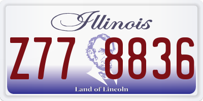 IL license plate Z778836