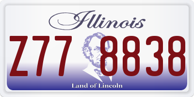 IL license plate Z778838