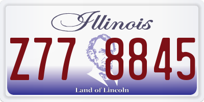IL license plate Z778845