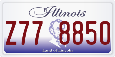 IL license plate Z778850