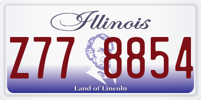 IL license plate Z778854