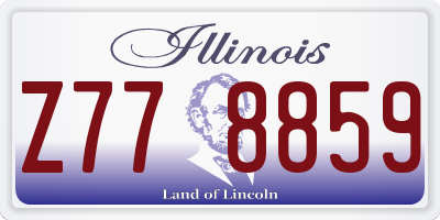 IL license plate Z778859