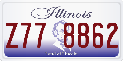 IL license plate Z778862