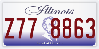 IL license plate Z778863