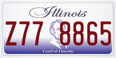 IL license plate Z778865