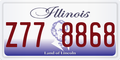 IL license plate Z778868