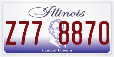 IL license plate Z778870