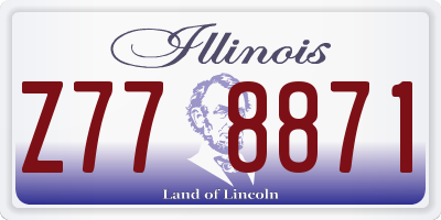 IL license plate Z778871