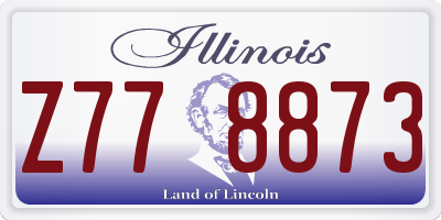 IL license plate Z778873