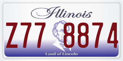 IL license plate Z778874