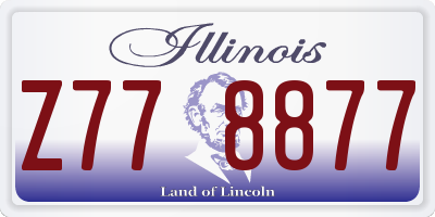 IL license plate Z778877