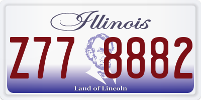 IL license plate Z778882